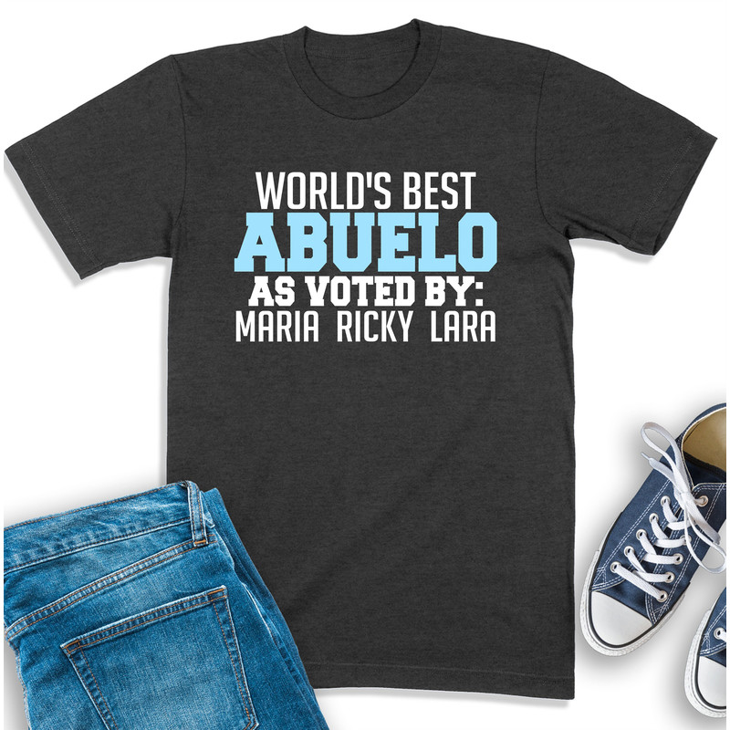 Abuelo Shirt, Personalized Grandpa Shirt, World's Best Abuelo, Gift For Abuelo, Spanish Grandpa Gift, Abuelito Shirt, Abuelo Sweatshirt.jpg
