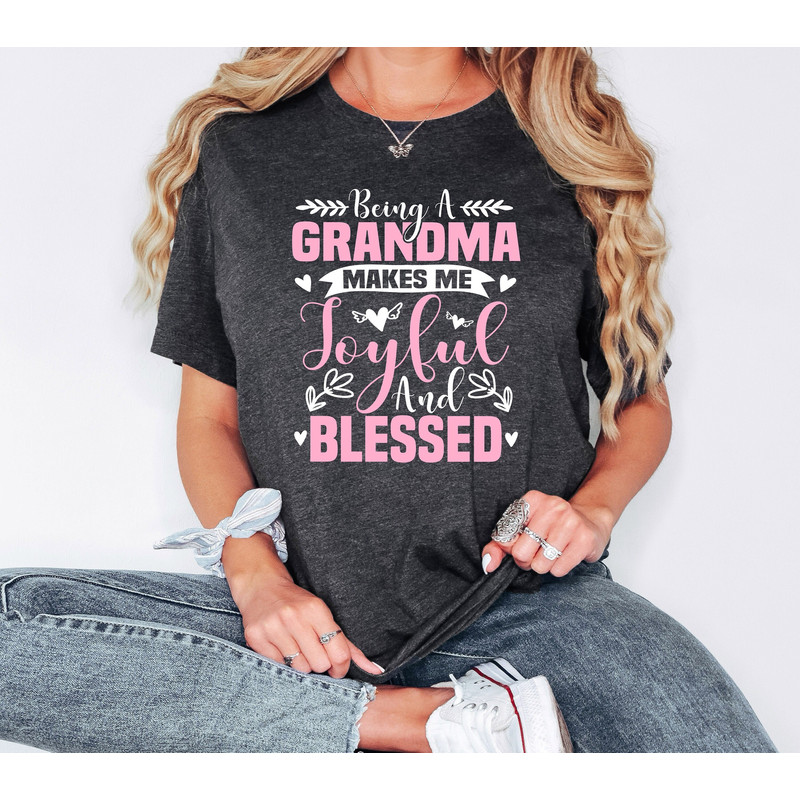 Blessed Grandma Shirt, Best Grandma T-Shirt, Grandmother Gift, Grandma Shirt, Custom Grandma Tee, Nana With Grandkids Names.jpg