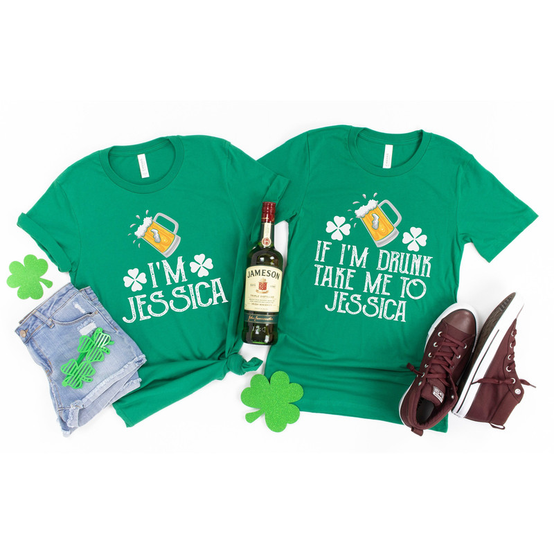 Couple St. Patrick's Day Shirt, Funny Couples Shirts, Personalized Drinking Shirt, Irish Drunk Shirt, St Paddys Day Matching Outfit.jpg