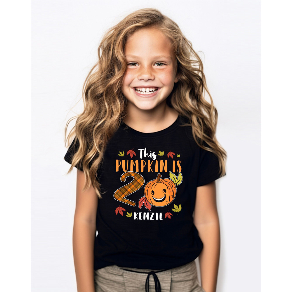 Fall Birthday Shirt, This Pumpkin Is 2 T-Shirt, 2nd Birthday Shirt For Kids, Fall Second Birthday Tee, Girls Birthday Outfit, Boys Bday Tee.jpg