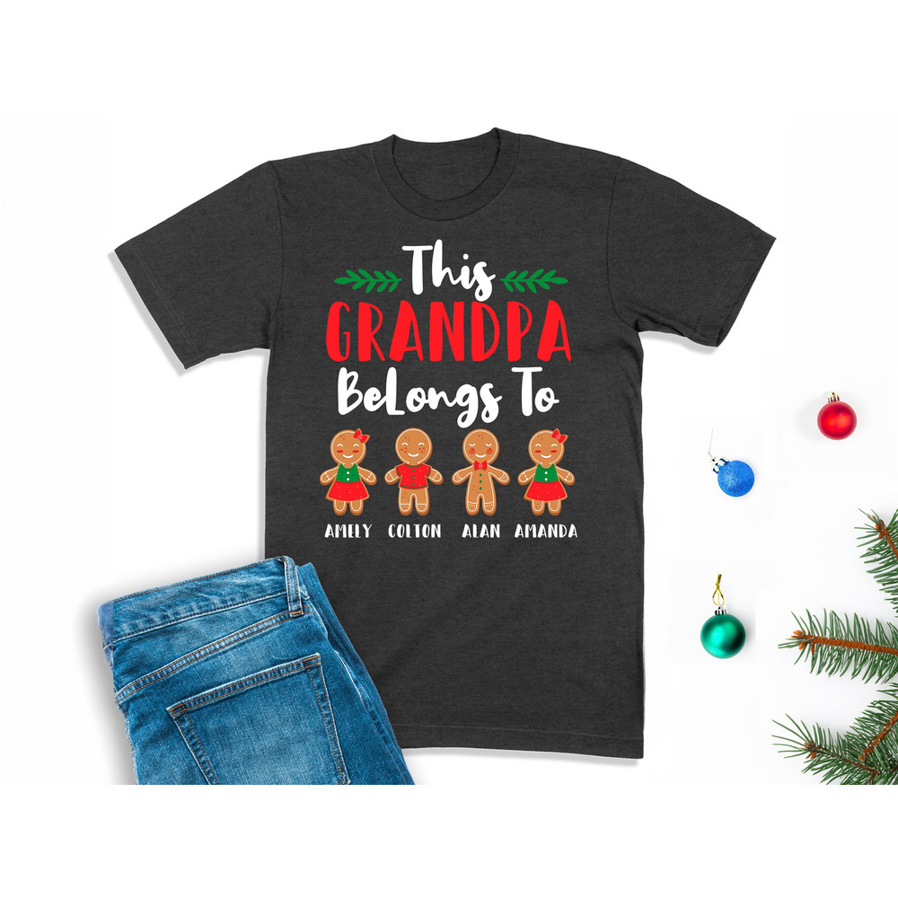 Grandpa Christmas Shirt, This Grandpa Belongs To Kids, Gift For Grandpa, Papa Shirt, Grandfather Sweatshirt, Grandpa Shirt With Kids Names.jpg