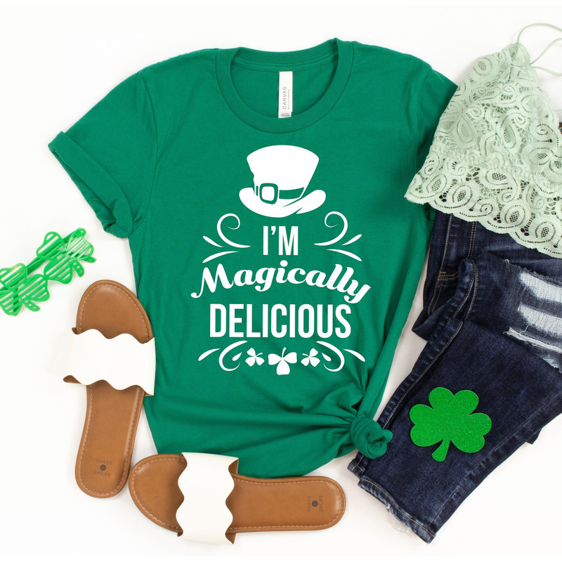 I'm Magically Delicious Shrt, St. Patrick's Day Shirt, Men Drinking Shirt, Funny St Pattys Outfit, Lucky Irish Sweatshirt, Shamrock T-shirt.jpg