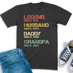 legend husband daddy grandpa shirt, gift for dad, grandpa gift, legend grandpa shirt, personalized dad shirt, papa sweat