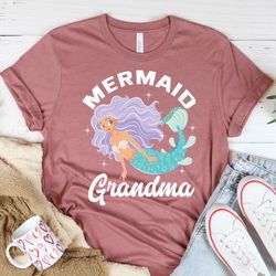 mermaid grandma shirt, mermaid shirt for women, grandma sweatshirt, grandma birthday tee, mermaid party, gift for grandm