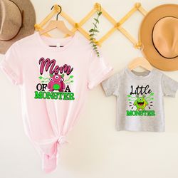 Mommy And Me Halloween Shirts, Mom Of A Monster Shirt, Little Monster Tee, Mom And Baby Matching Halloween, New Mom Gift