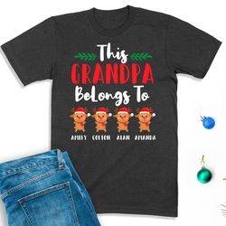 personalized grandpa shirt, this grandpa belongs to kids, custom grandpa shirt with grandkids name, gift for grandpa, pa