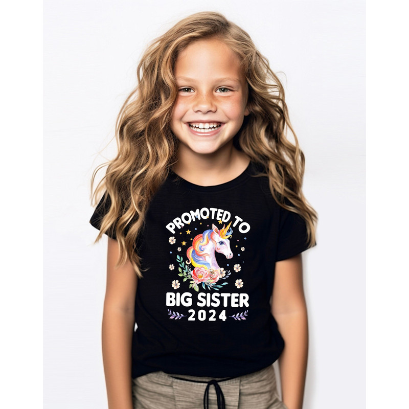 Promoted To Big Sister Shirt, Baby Announcement, Sibling Announcement, Big Sister 2024 Tee, Future Big Sister T-Shirt, Gift For Big Sister.jpg