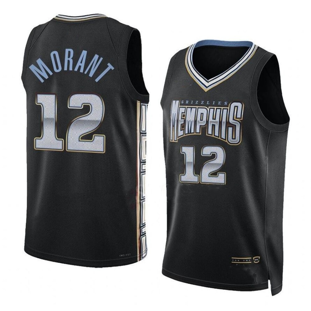 Ja Morant Memphis Grizzlies 2022-23 City Edition Black Men's Jersey Swingman_副本.jpg