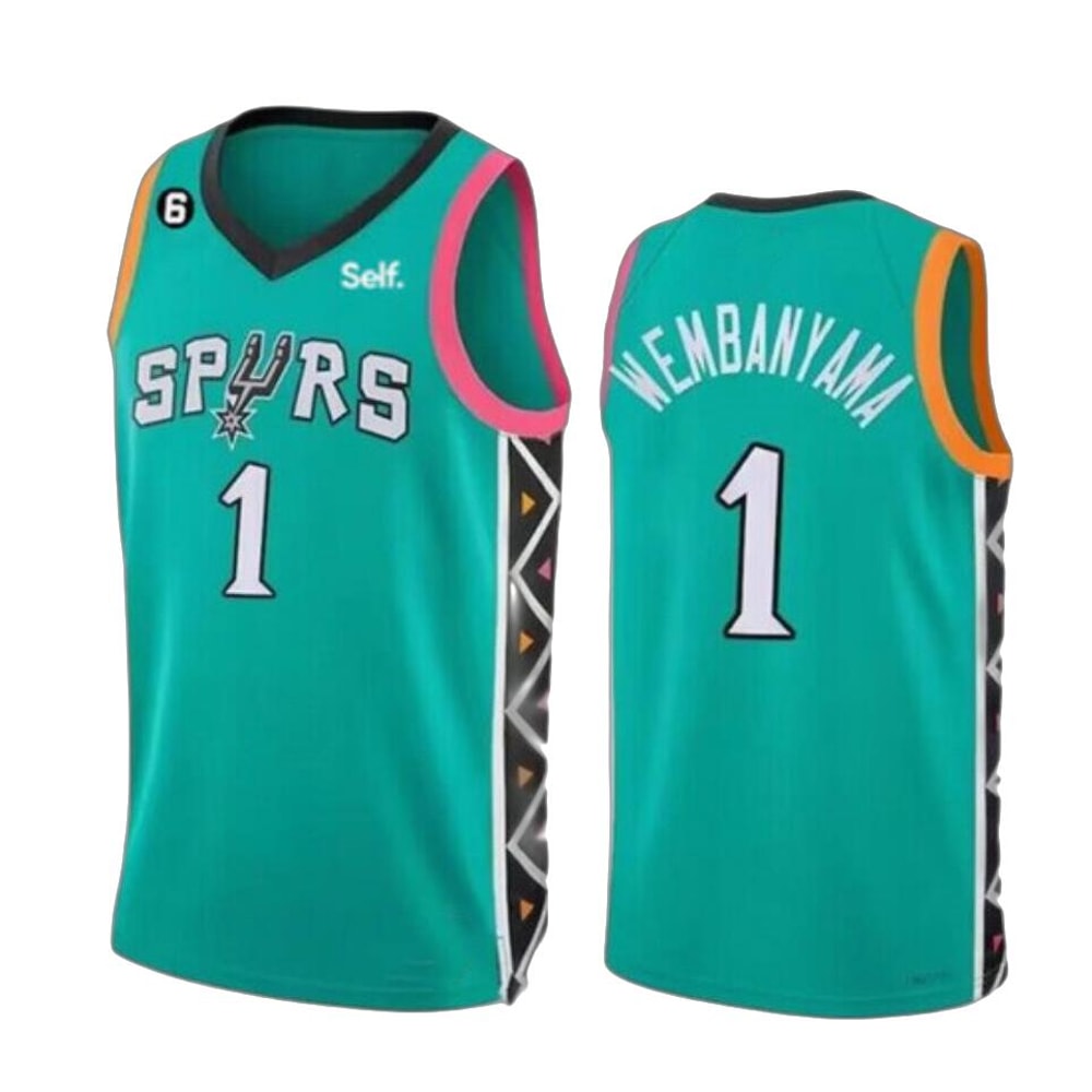 Men's San Antonio Spurs Victor Wembanyama Teal 2022-23 City Edition Swingman.jpg