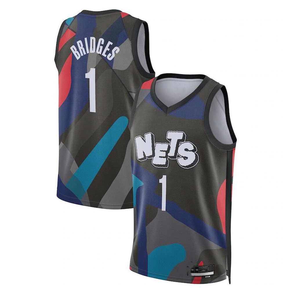 Brooklyn Nets Mikal Bridges Nike Black 2023-24 Swingman Jersey - City Edition_副本.jpg