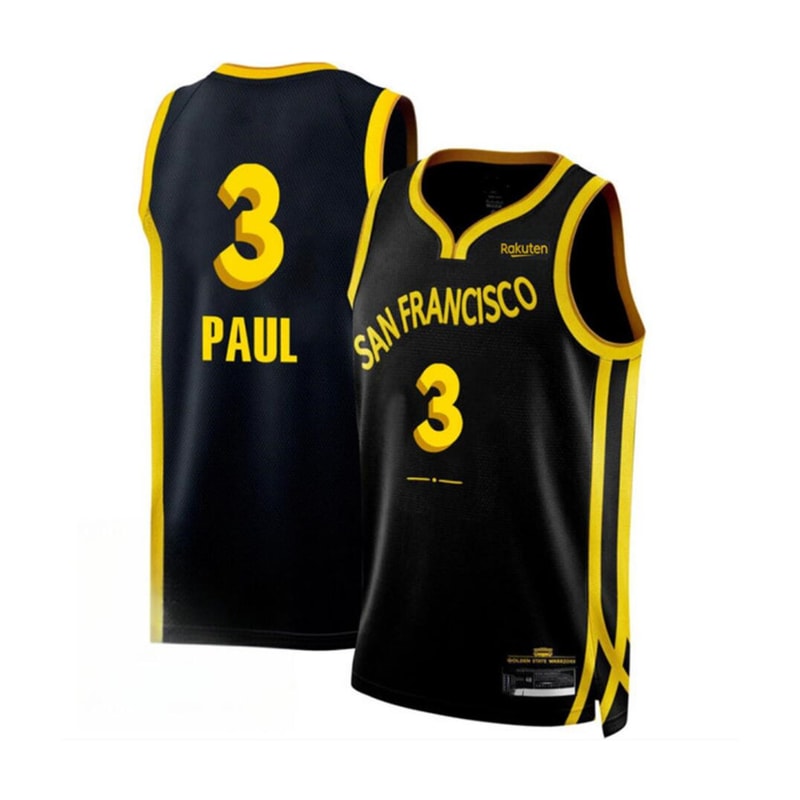 Golden State Warriors Chris Paul Black 2023-24 City Edition Jersey_副本.jpg