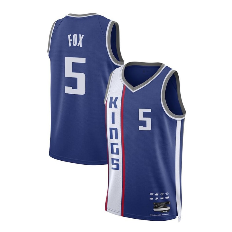 Sacramento Kings De'Aaron Fox Nike Blue 2023-24 Swingman Jersey - City Edition_副本.jpg
