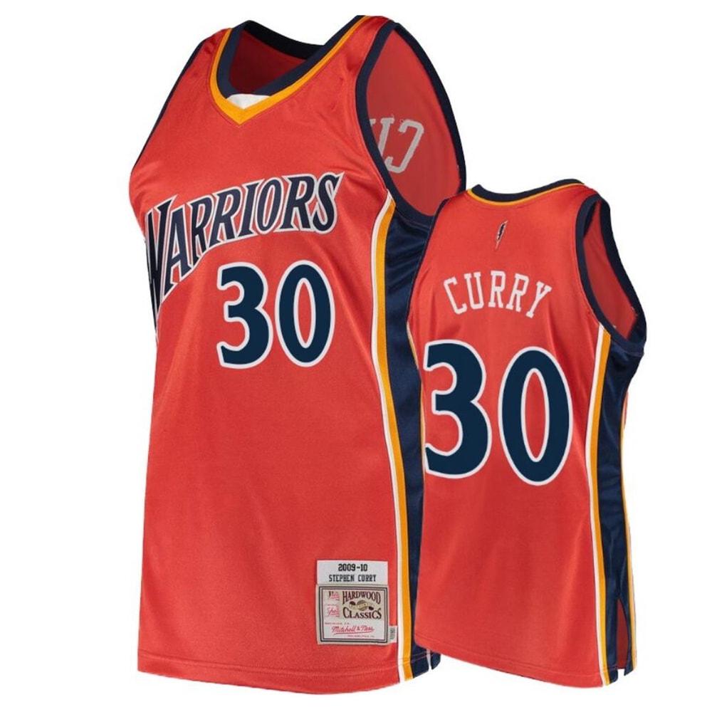 Golden State Warriors Stephen Curry Orange 2009-10 Hardwood Classics Jersey_副本.jpg