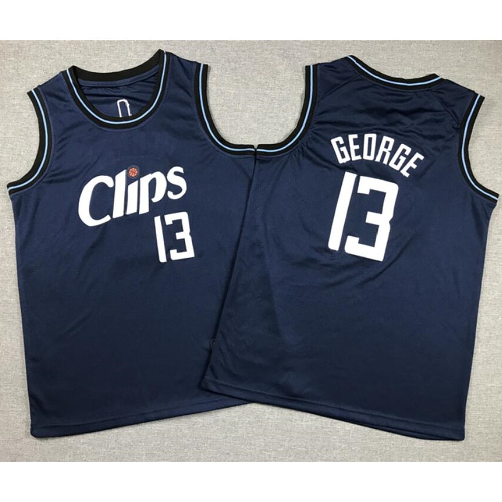Youth LA Clippers Paul George Navy 2023-24 City Edition Jersey_副本_副本.jpg