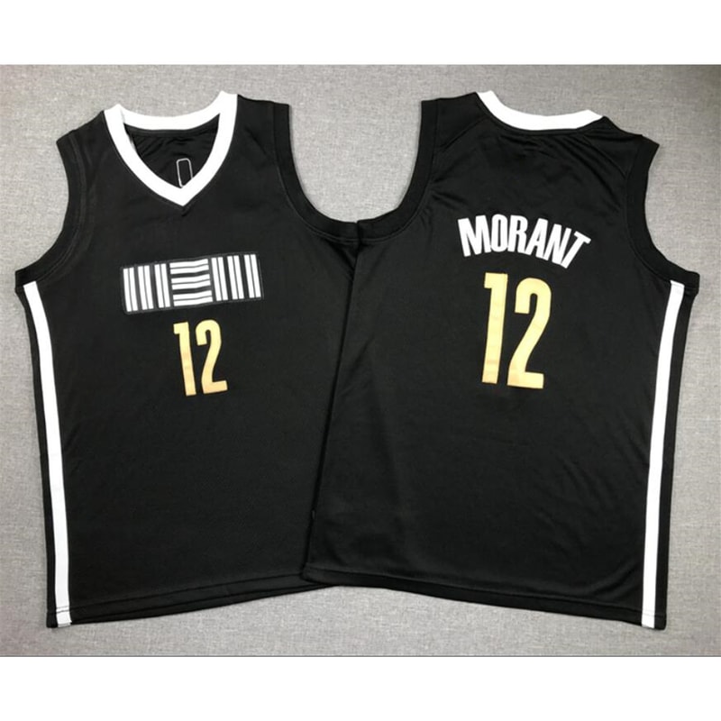 Youth Memphis Grizzlies Ja Morant Black 2023-24 Swingman Jersey - City Edition_副本.jpg