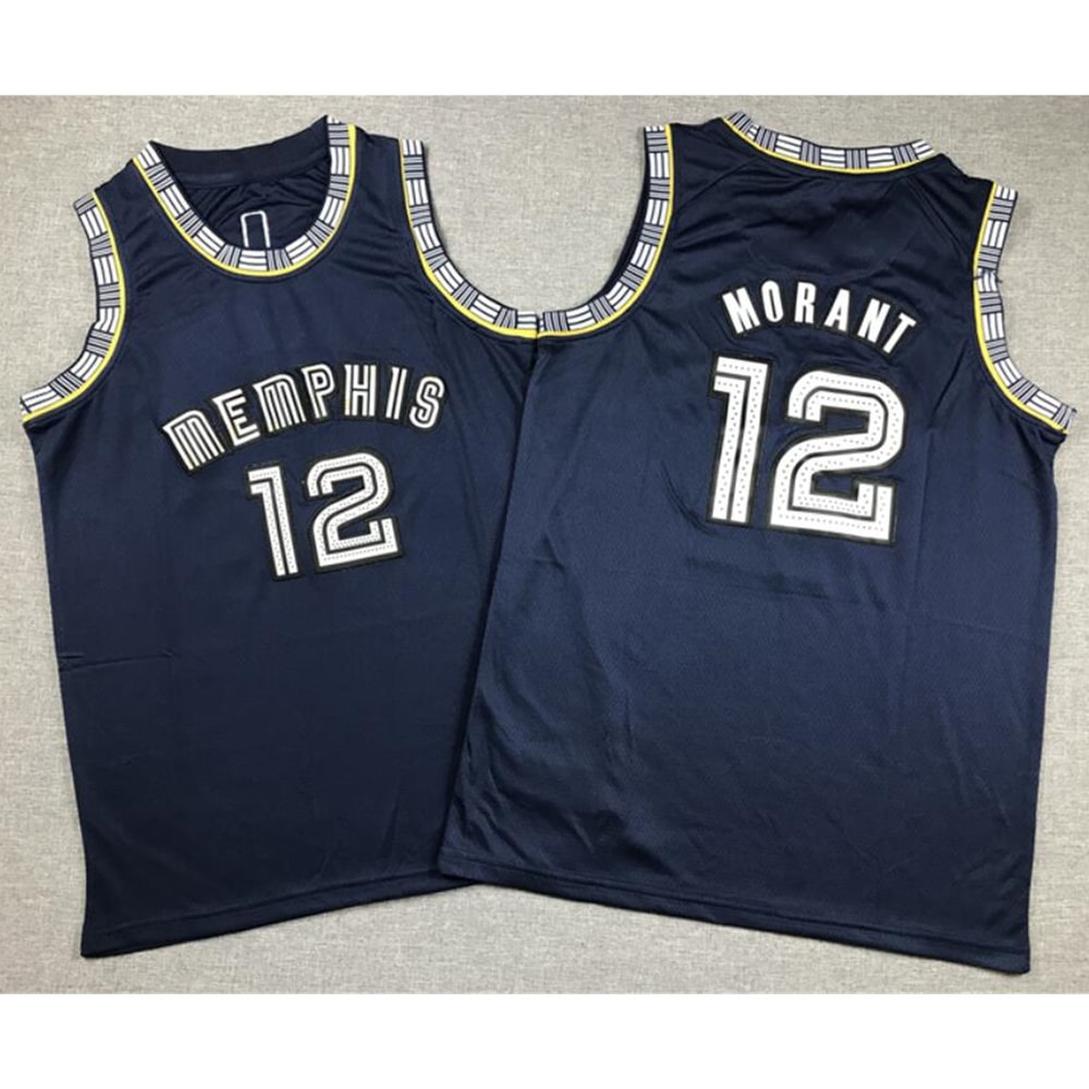 Youth Memphis Grizzlies Ja Morant Navy Jersey_副本_副本.jpg