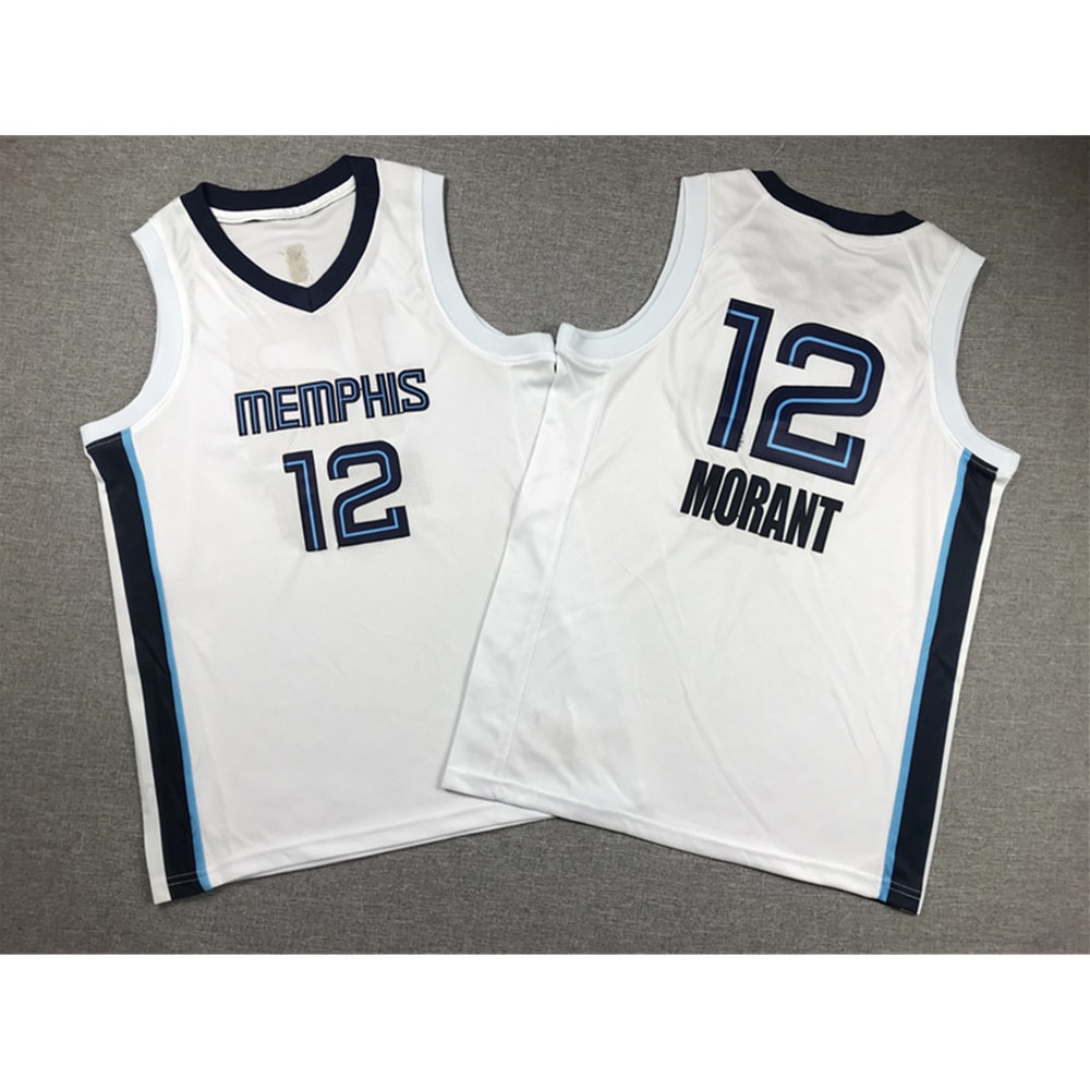 Youth Memphis Grizzlies Ja Morant White Jersey_副本_副本.jpg