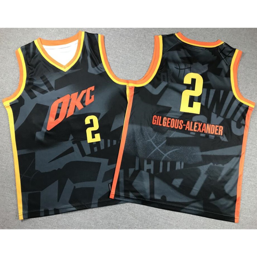 Youth Oklahoma City Thunder Shai Gilgeous-Alexander Black 2023-24 City EditionJersey_副本_副本.jpg