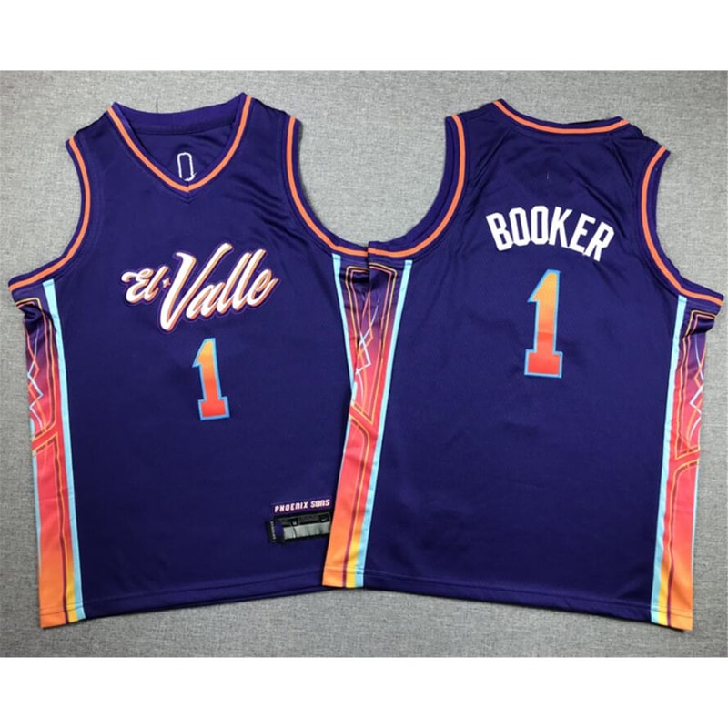Youth Phoenix Suns Devin Booker Purple 2023-24 City Edition Jersey_副本_副本.jpg