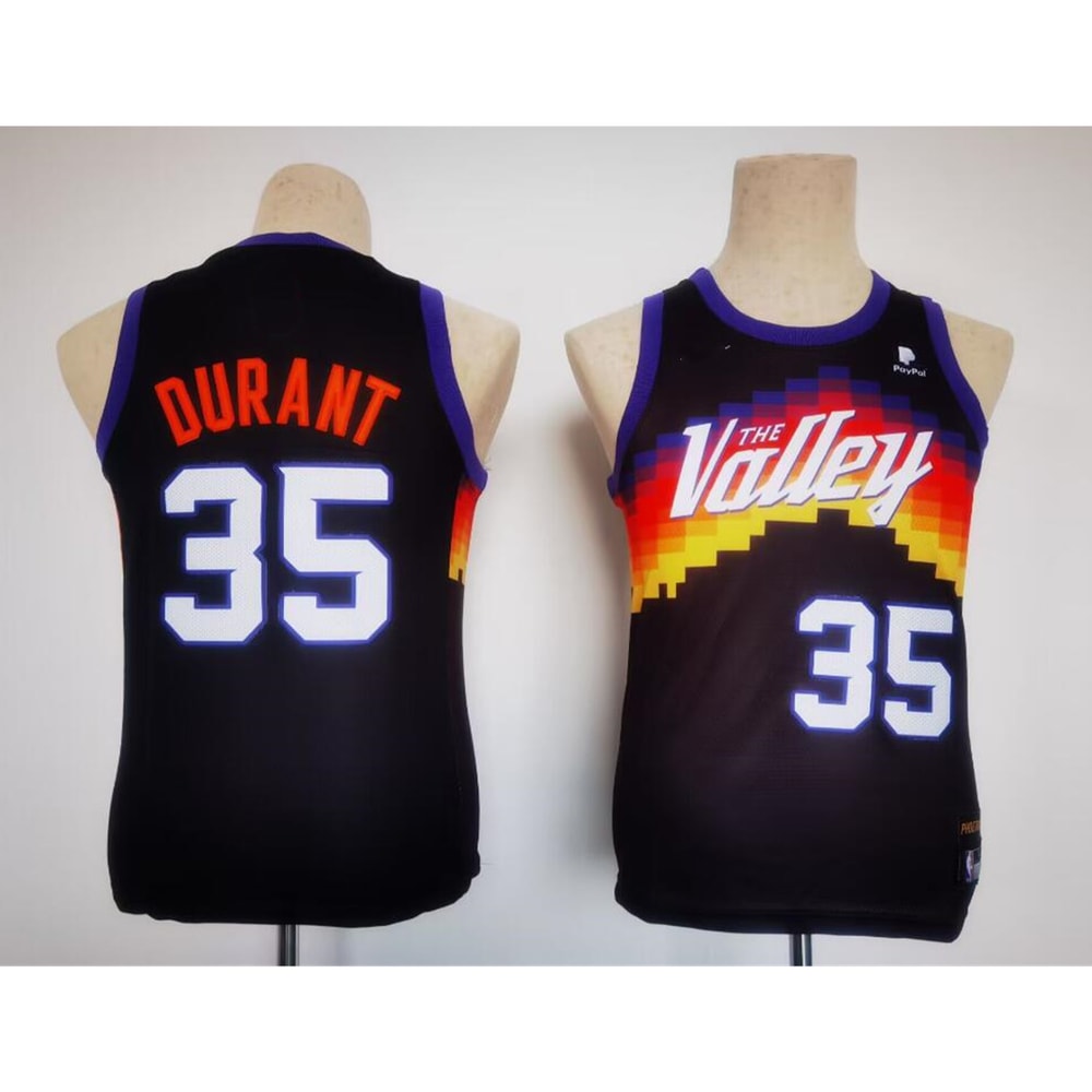 Youth Phoenix Suns Kevin Durant Black Valley City Jersey_副本_副本.jpg
