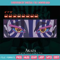 digital embroidery akaza demon slayer character