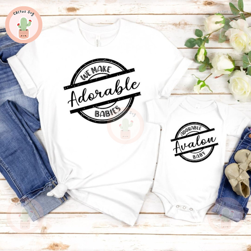 Adorable Baby Onesie in Black or White Personalized.jpg