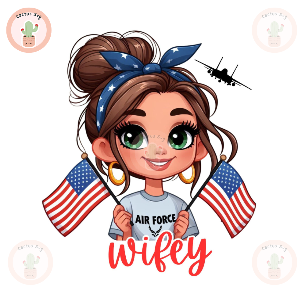 Air Force Wife, Wifey,F-15E,Strike Eagle Cartoon Girl PNG Sublimation Digital Design Download DTF Print.jpg