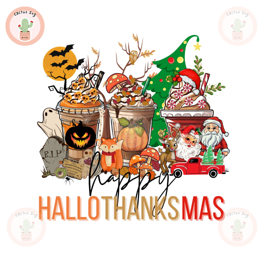 Happy Hallothanksmas PNG Sublimation Digital Design Download DTF Print Halloween Thanksgiving Christmas.jpg