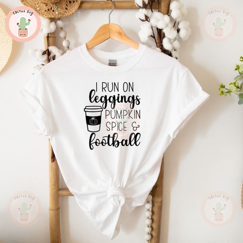 I Run On Leggings, Pumpkin Spice and Football Shirt Fall Leggings Lattes.jpg