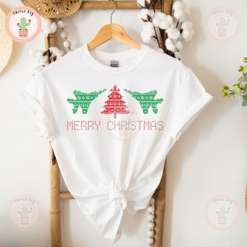 Merry Christmas Ugly Sweater Jets and Tree Shirt Air Force Military Strike Eagle Christmas Party.jpg