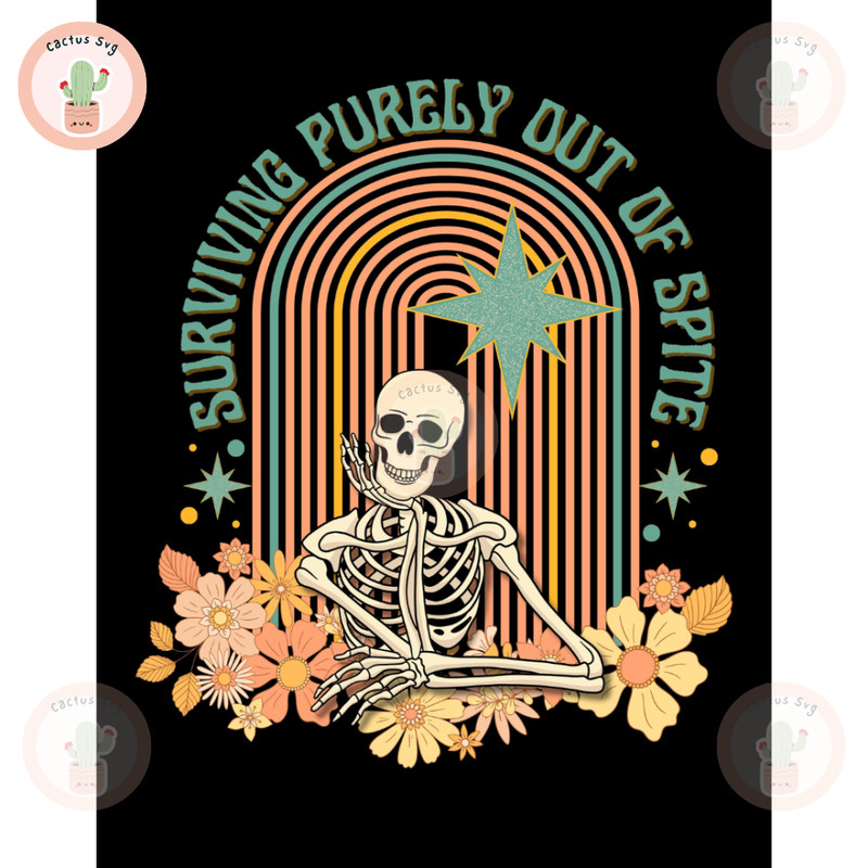 Surviving Purely Out Of Spite PNG Sublimation Digital Design Download DTF Print 1.jpg