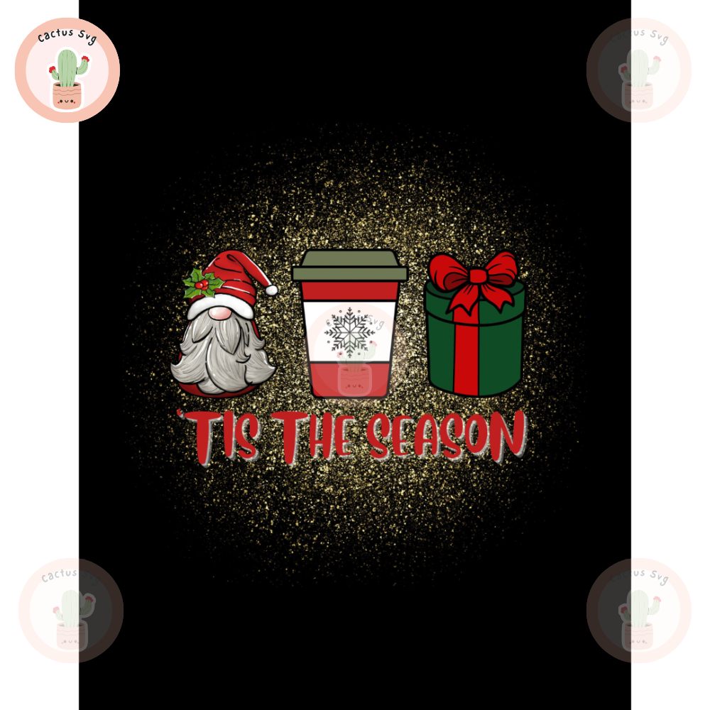 Tis The Season Christmas PNG Sublimation Digital Design Download DTF Print.jpg