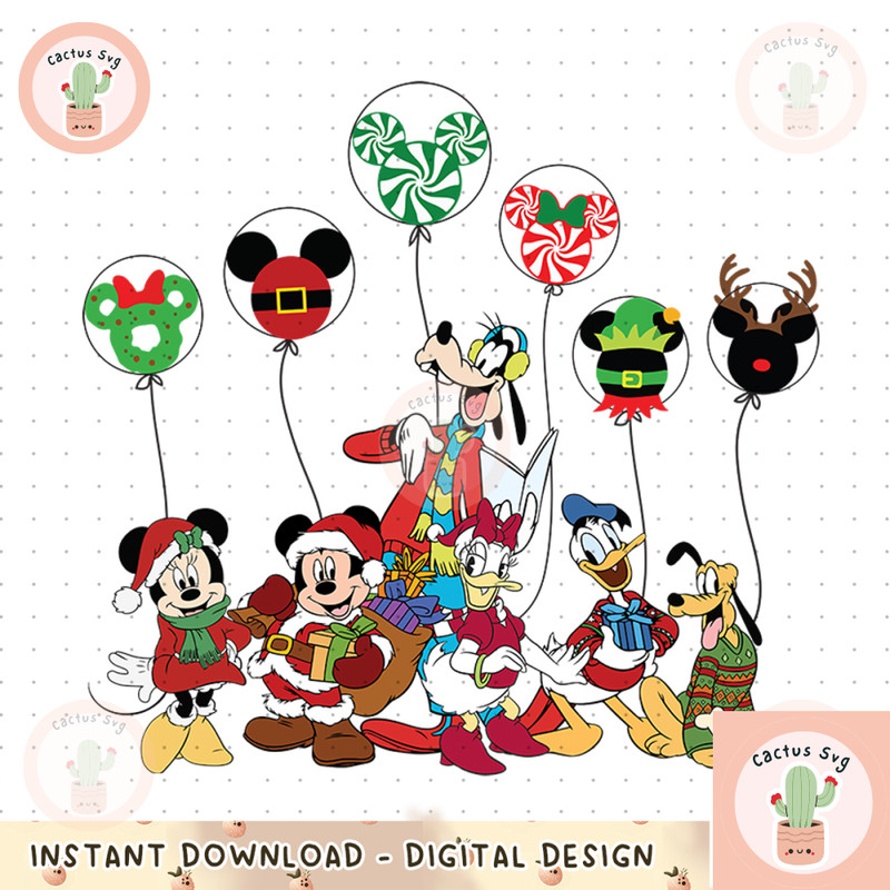 Christmas Mouse And Friends PNG , Merry Christmas Png, Christmas Mickey Png, Christmas Squad Png, Cartoon Movie Png, Chr 56.png