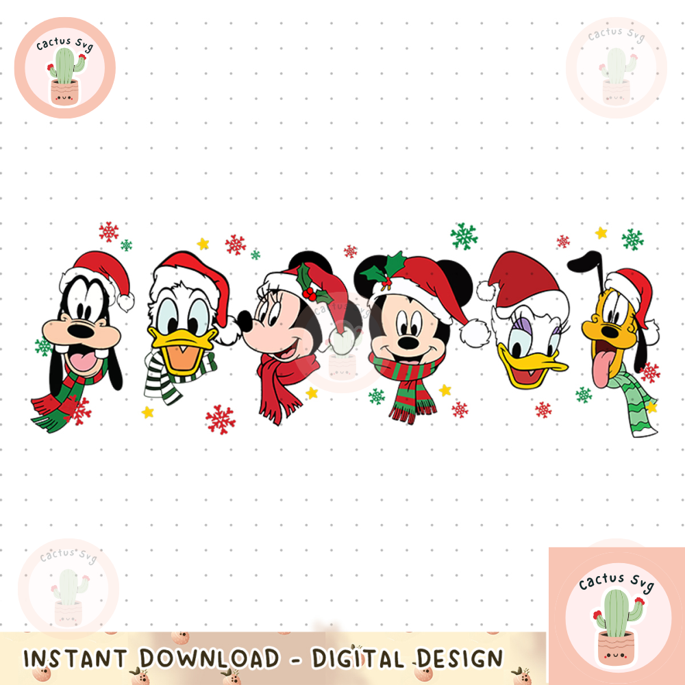 Christmas Mouse And Friends PNG , Merry Christmas Png, Christmas Mickey Png, Christmas Squad Png, Cartoon Movie Png, Chr 65.png