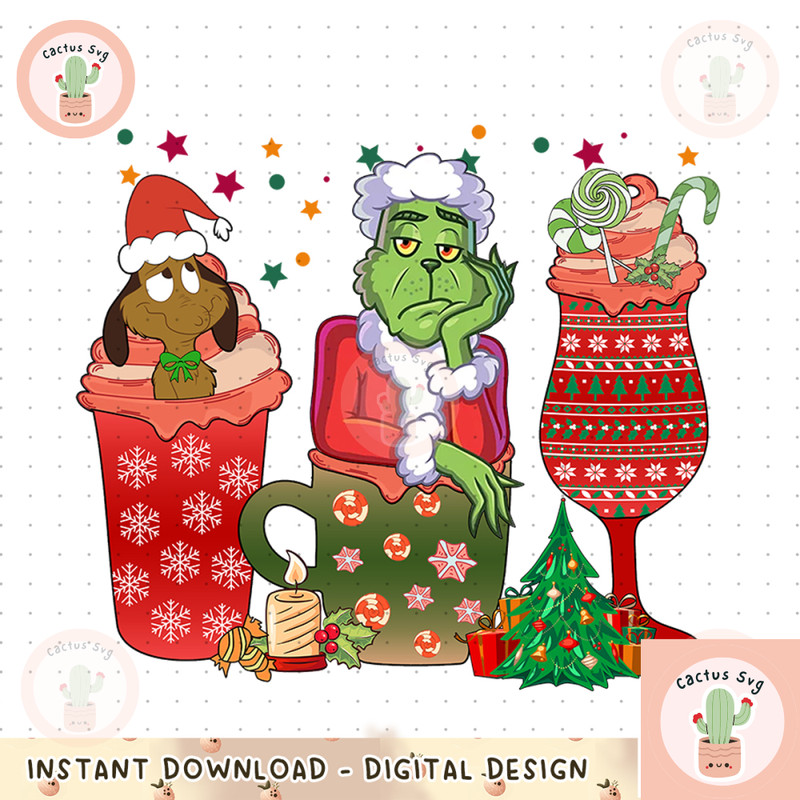 Christmas png, Retro PNG, Christmas Movie PNG, grinch christmas, disney, Santa Clause, Retro Christmas 26 copy.png