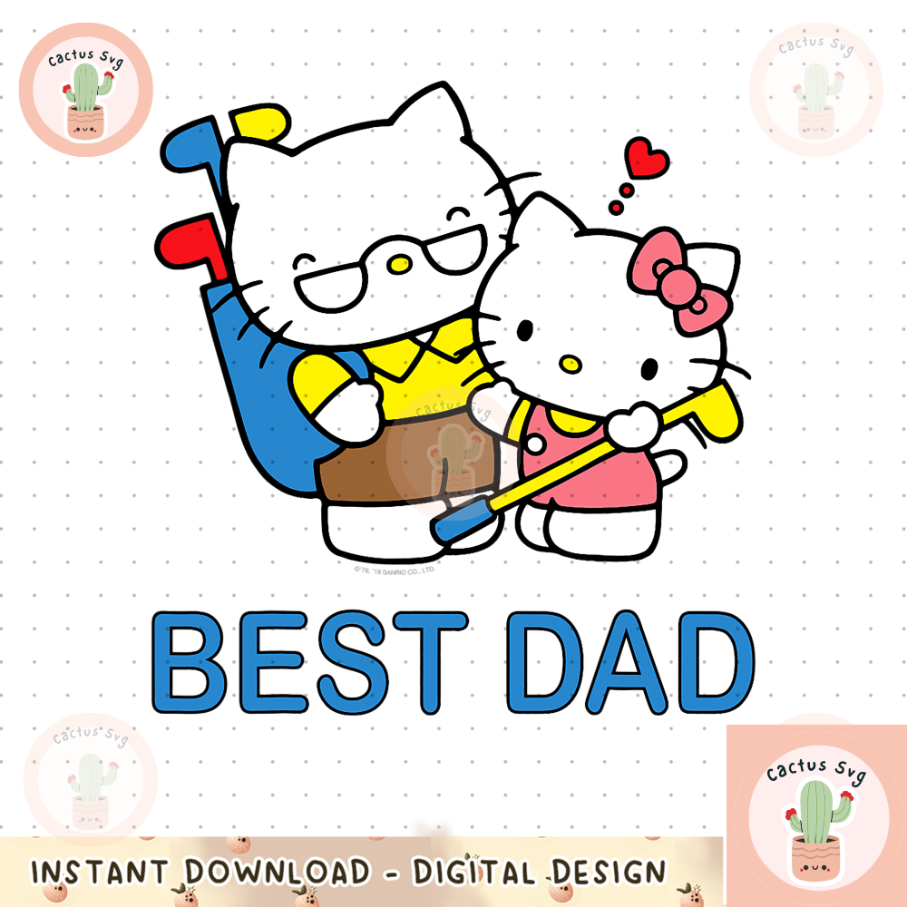 Hello Kitty Best Dad Father_s Day Tee Shirt copy.jpg