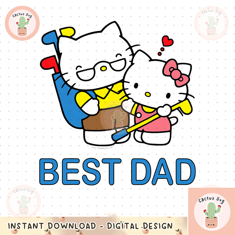 Hello Kitty Best Dad Father_s Day Tee Shirt copy.jpg
