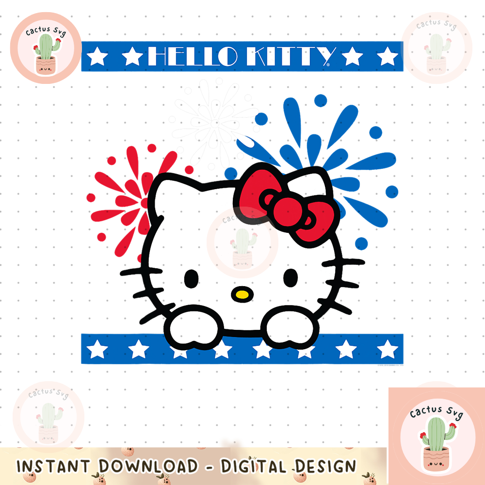 Hello Kitty Fireworks 4th of July Red White Blue Americana PNG Download copy.jpg