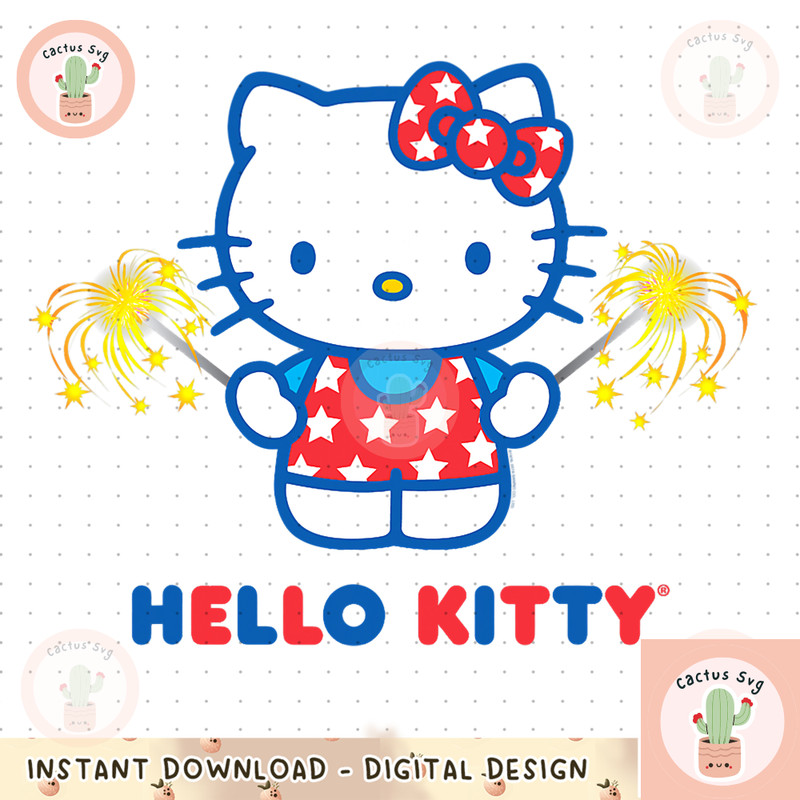 Hello Kitty Fireworks Sparklers USA Americana Patriotic Star PNG Download copy.jpg