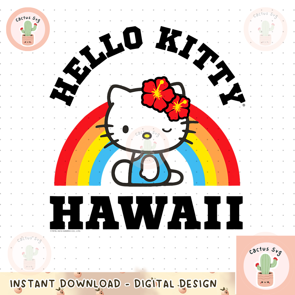 Hello Kitty Hawaii Rainbow Tee Shirt copy.jpg