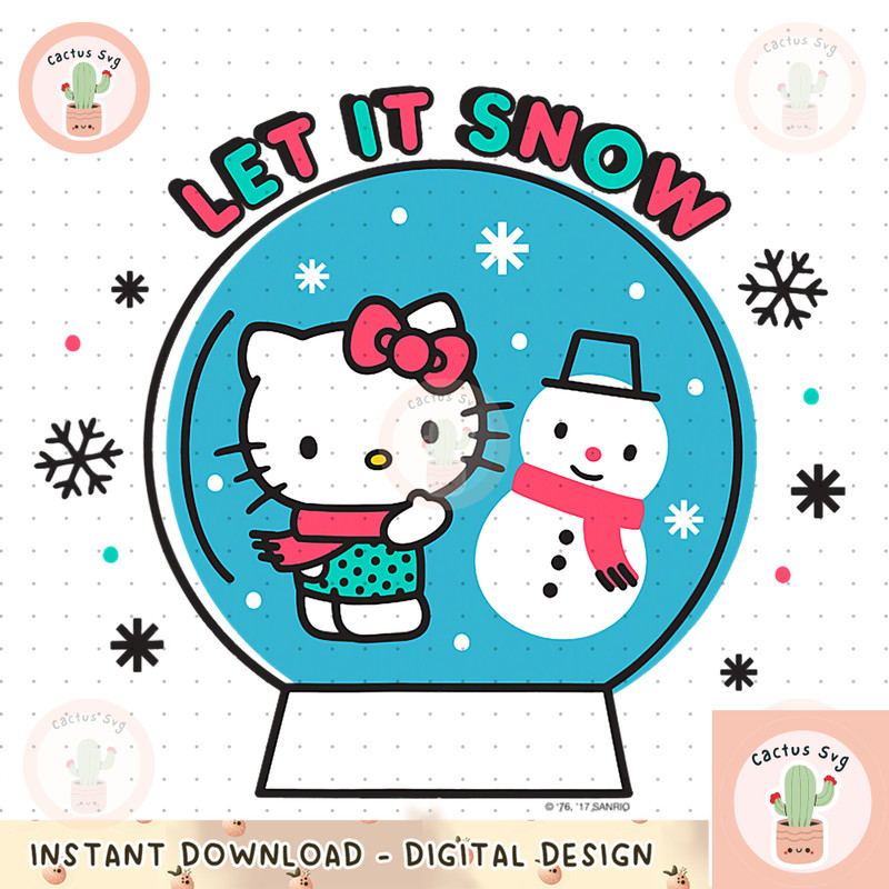 Hello Kitty Let it Snow Globe Tee Shirt copy.jpg