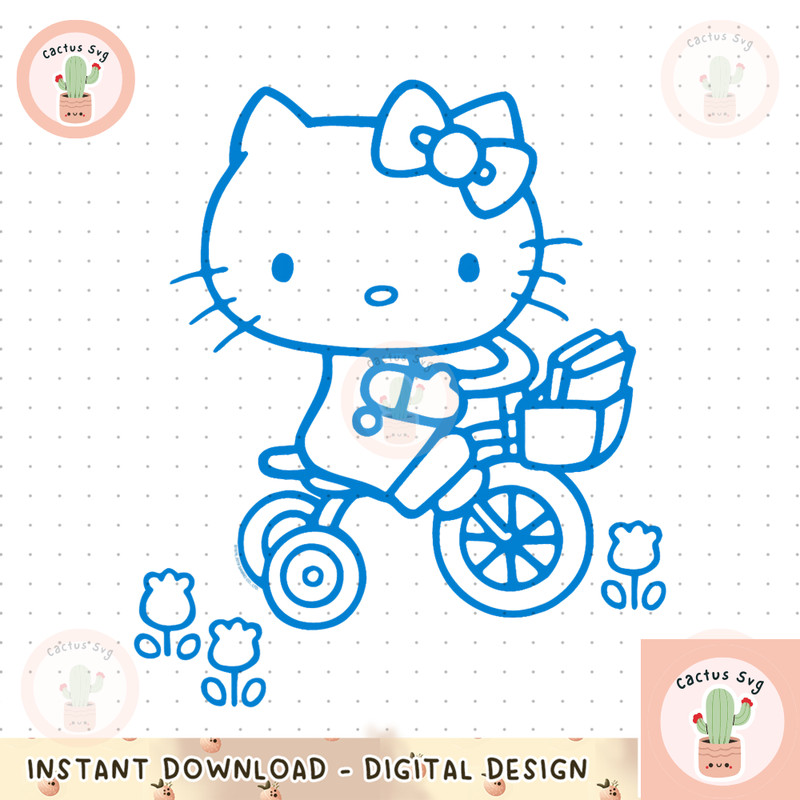 Hello Kitty Retro Bike Ride Tee Shirt.jpg