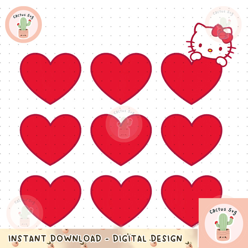 Hello Kitty Stacked Hearts Tee Shirt.jpg