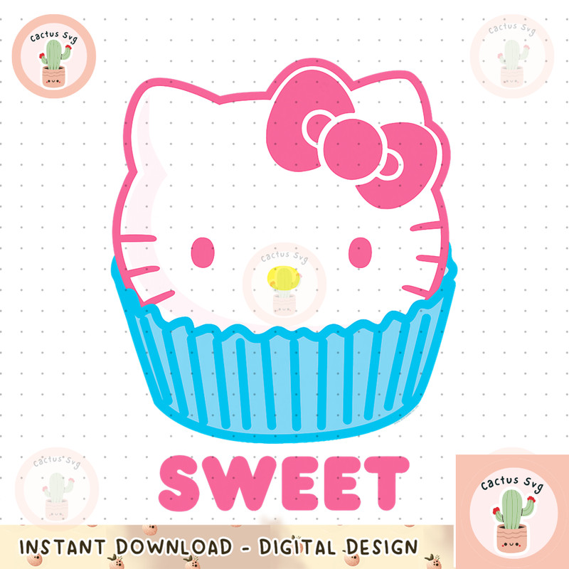 Hello Kitty Sweet Cupcake png, digital download, instant.png