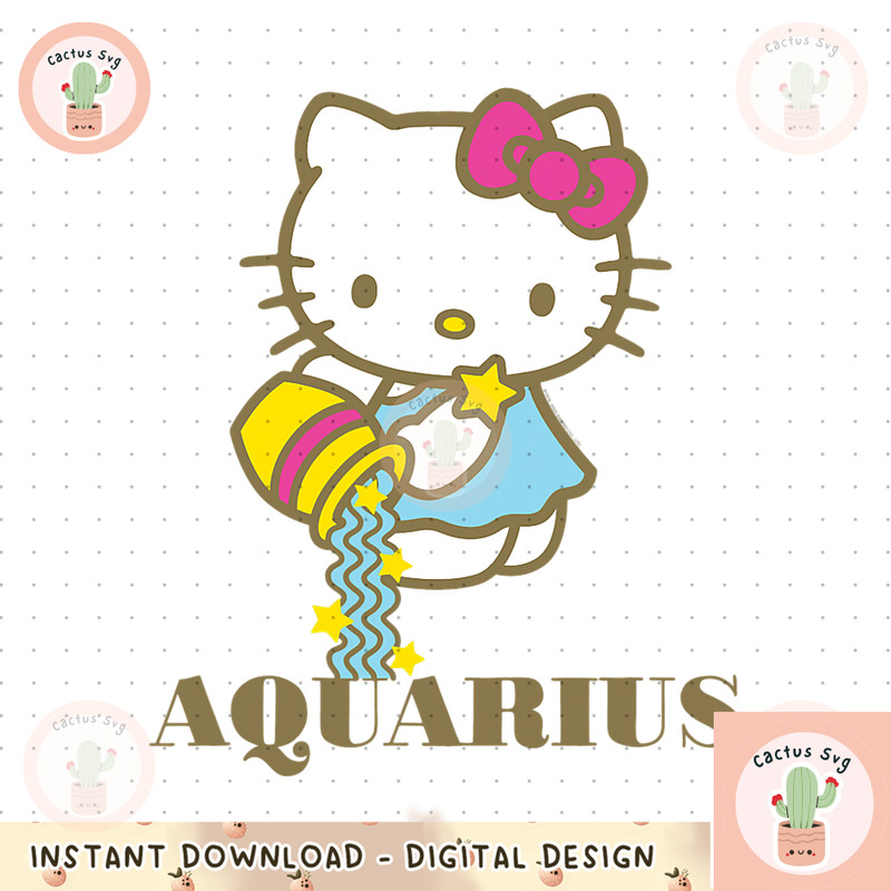 Hello Kitty Zodiac Aquarius png, digital download, instant.png