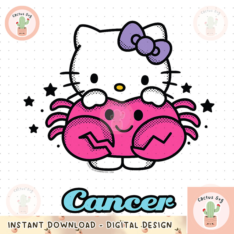 Hello Kitty Zodiac Cancer Tee Shirt.jpg