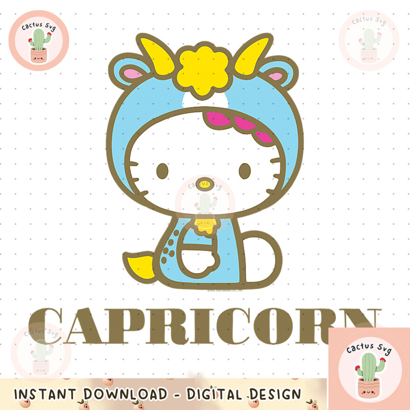 Hello Kitty Zodiac Capricorn png, digital download, instant.png