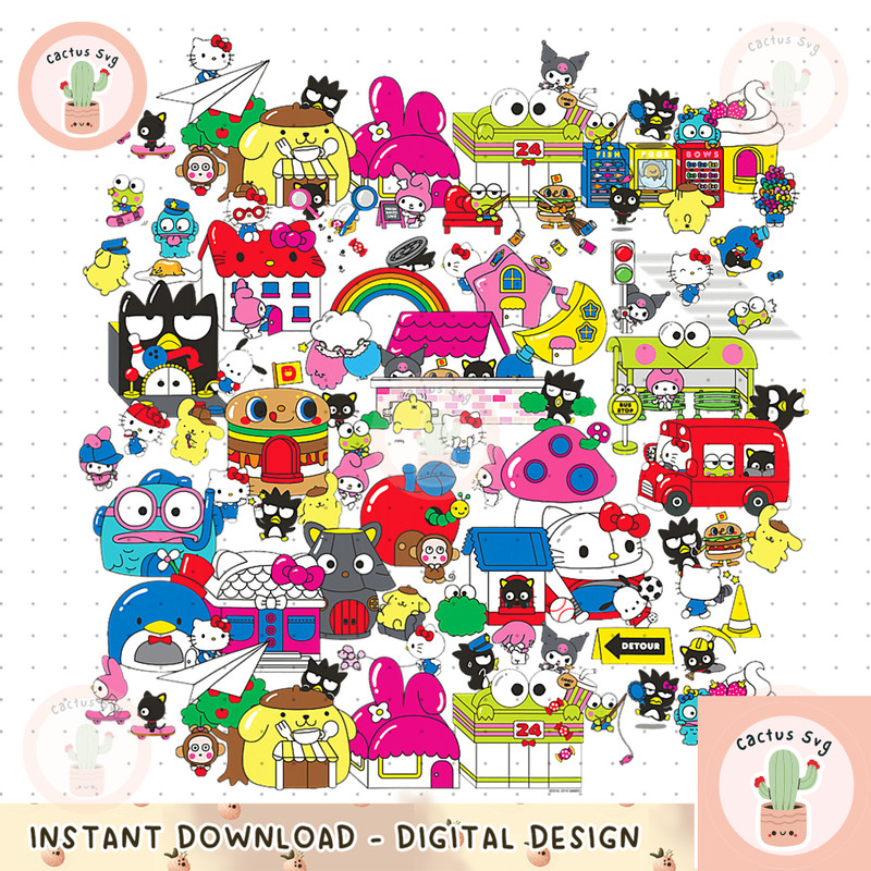 Hello Sanrio Hello Kitty City Scene Tee Shirt.jpg