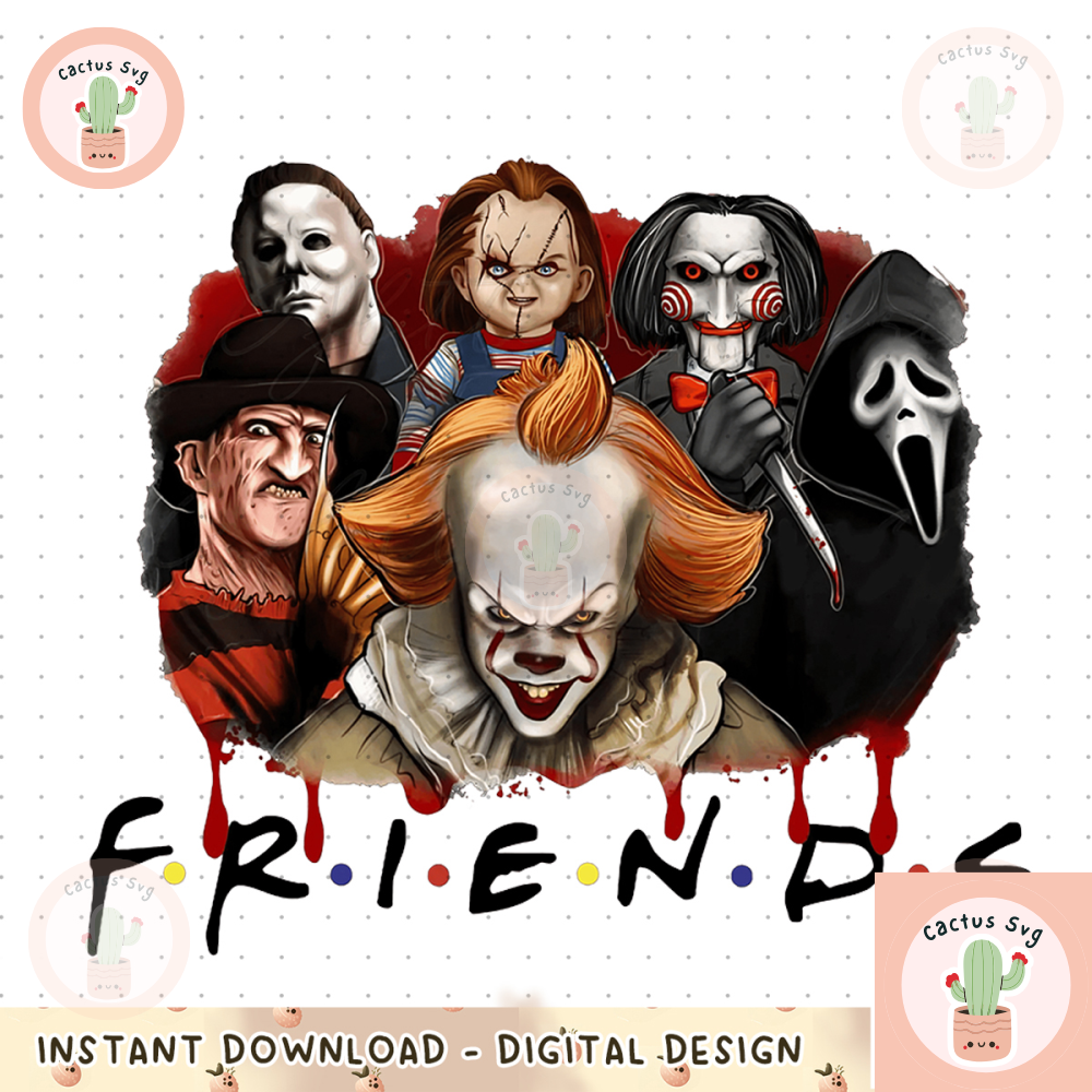 Horror Characters PNG, Horror Friends Png, Horror Halloween, Halloween Png, Friends Character Horror, Horror Movie Png 1 4.jpg