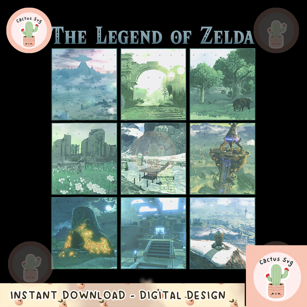 Legend Of Zelda Breath Of The Wild Location Box Up png, digital download, instant.png